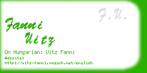 fanni uitz business card